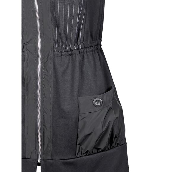 Women's Pinstripe Vest Black by Reina Lee Zipper Size M NWT - Picture 9 of 9